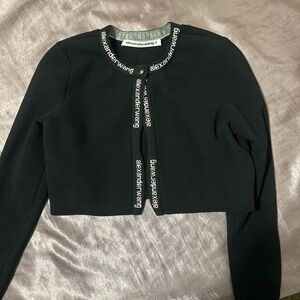 Alexander Wang Jacquard Logo Cardigan